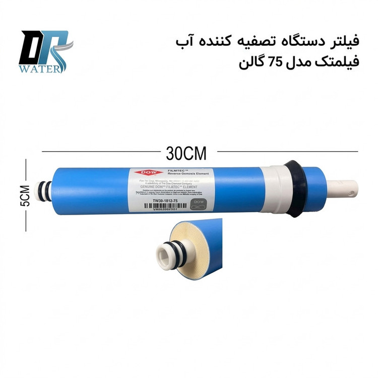 فیلتر ممبران دستگاه تصفیه کننده آب فیلمتک مدل ۷۵